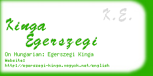 kinga egerszegi business card